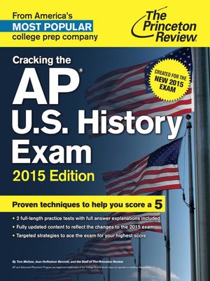 cover image of Cracking the AP U.S. History Exam, 2015 Edition